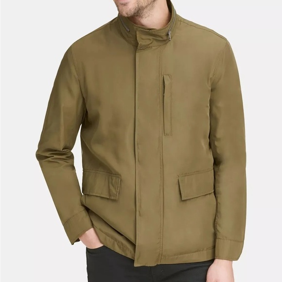 Cole Haan Mens Snap Front Packable Jacket